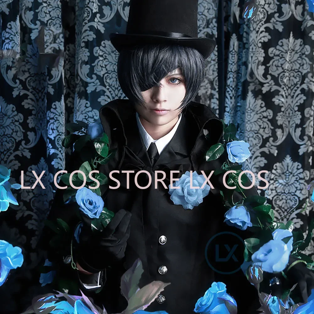 В наличии аниме Черный дворецкий Сиэль Фантомхайв похоронный косплей костюм
