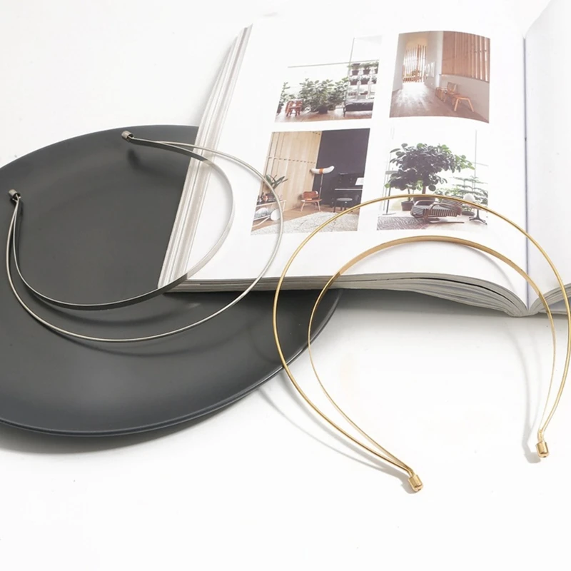 Гладкая металлическая повязка на голову