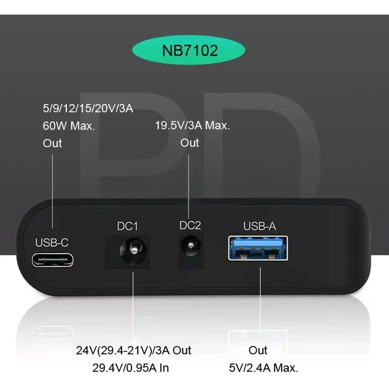 NB7102 USB-C 3 7 V 17500MAh 18650 WH Li