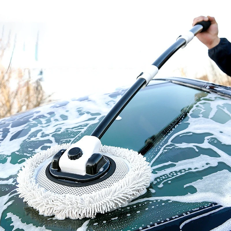 

Car Wash Brush Mop Kit Cleaning Brush Chenille Microfiber Car Wash Brush Telescopic Long Handle Cleaning Mop Car Cleaning Tool
