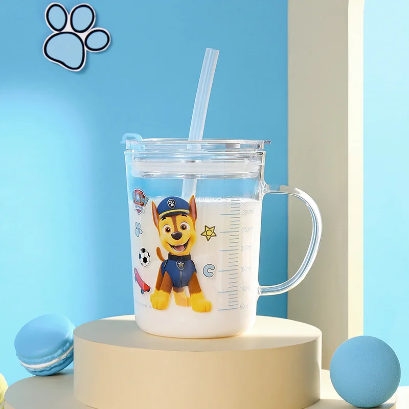 

Paw Patrol Milk Cup Cute Milk Cup Toys Cartoon Chase Skye Marshall Children's Glass Water Cup 350ml Cartoon Scale Cup Straw Cup