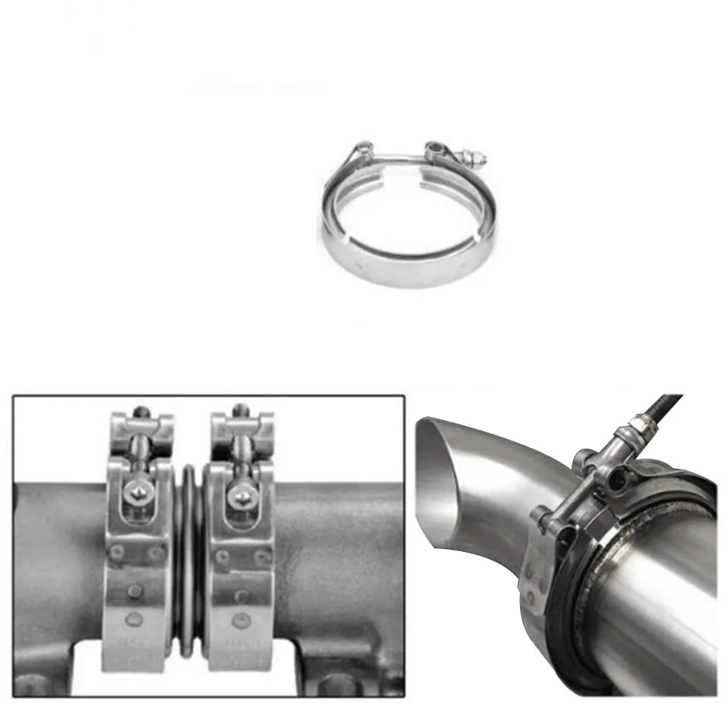 

Universal 3" Inch 2" Inch Stainless Steel V-Band Turbo Downpipe Exhaust Clamp Vband 76mm 50mm