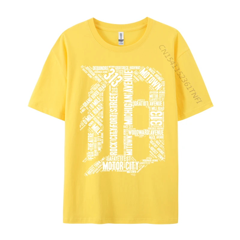 Men T-shirts Detroit D Summer Birthday Men's Tshirts Comfortable Combed Cotton T Shirt 3D Printed Top T-Shirts