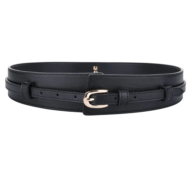 

All-Match Women Coat With Dress Waist Seal Waistband High Quality Womens Leather Wide Belt Fashion Simple Ladies Waist Strap