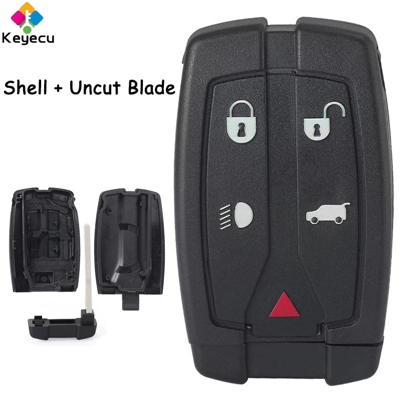 

KEYECU Smart Remote Car Key Shell Case With 5 Buttons for Land Rover LR2 Freelander 2007 2008 2009 2010 2011 2012 Fob NT8-TX9