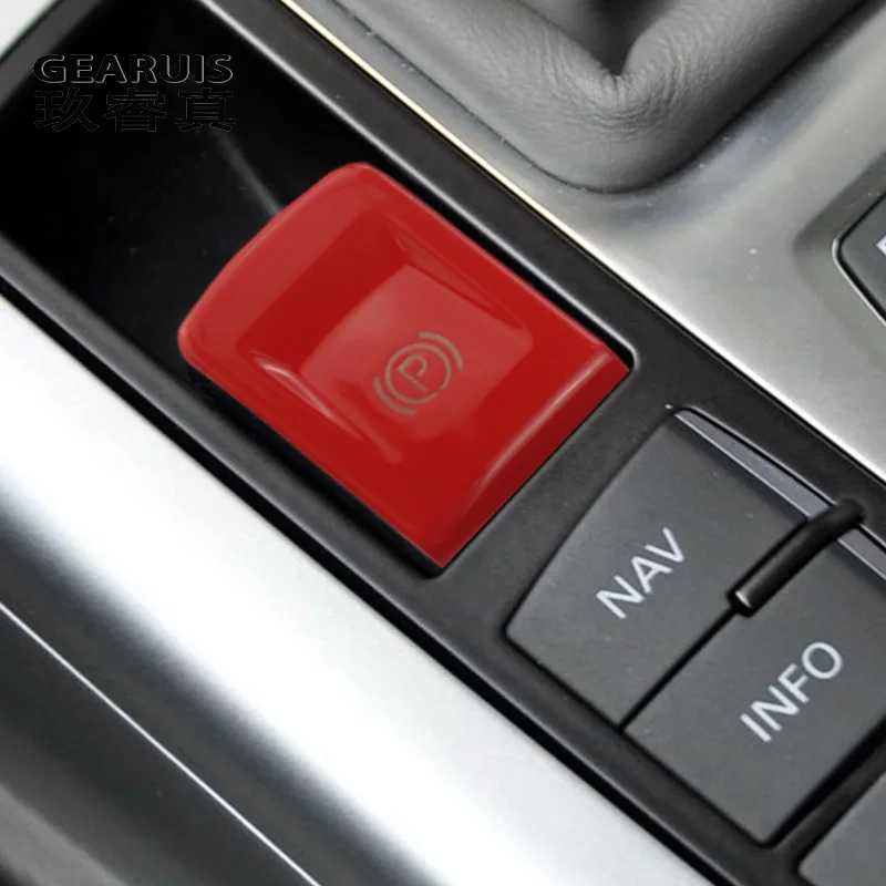 

For Audi A6 C6 S6 RS6 2005-2011 Car Power Electronic Parking Brake Handbrake Switch Button Cover Stickers Trim Auto Accessories