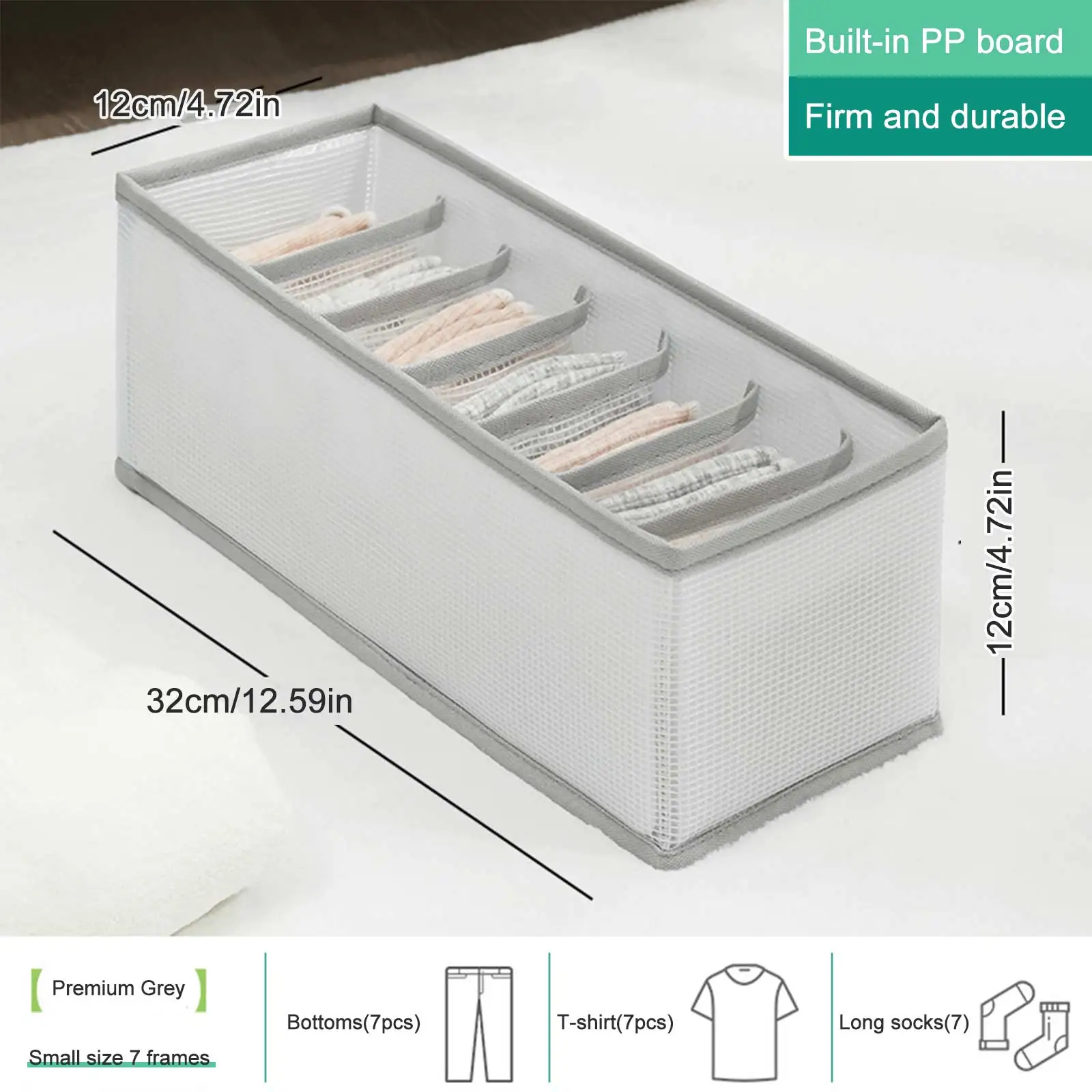 

Foldable Underwear Drawer Organizers Storage Mesh Separation Box Stacking Pants Drawer Divider Can Washed Home Organizer