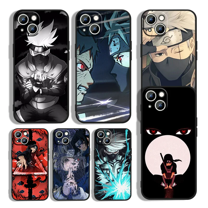 

Anime Kakashi Naruto For Apple iPhone 13 12 11 mini 8 7 6S 6 XS XR X 5 5S SE 2020 Pro Max Plus Black Phone Case Capa