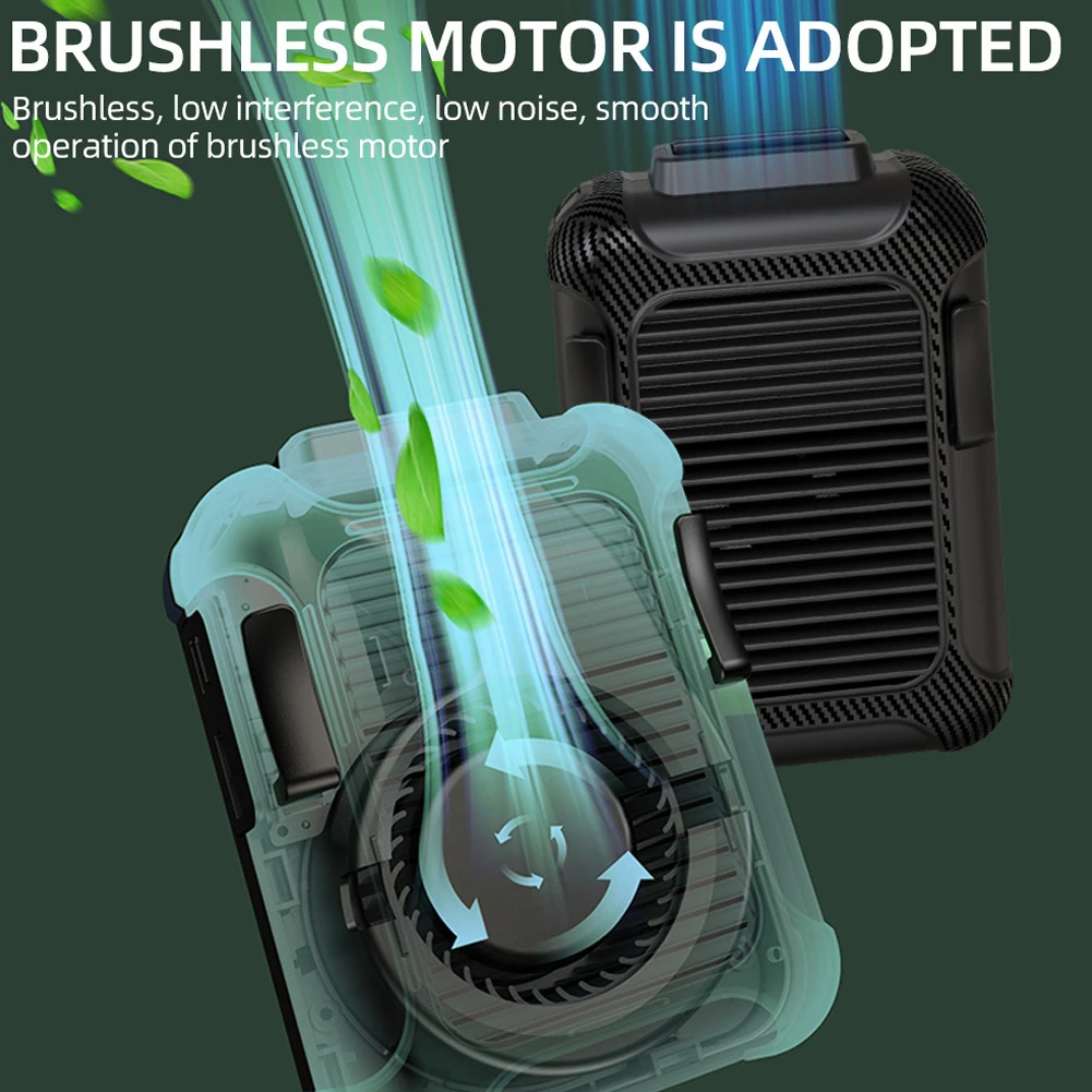 

6000mA Portable Hanging Neck Waist Fan USB Rechargeable 3 Speed Adjustable Outdoor Sports Mini Air Conditioning Leafless Cooling