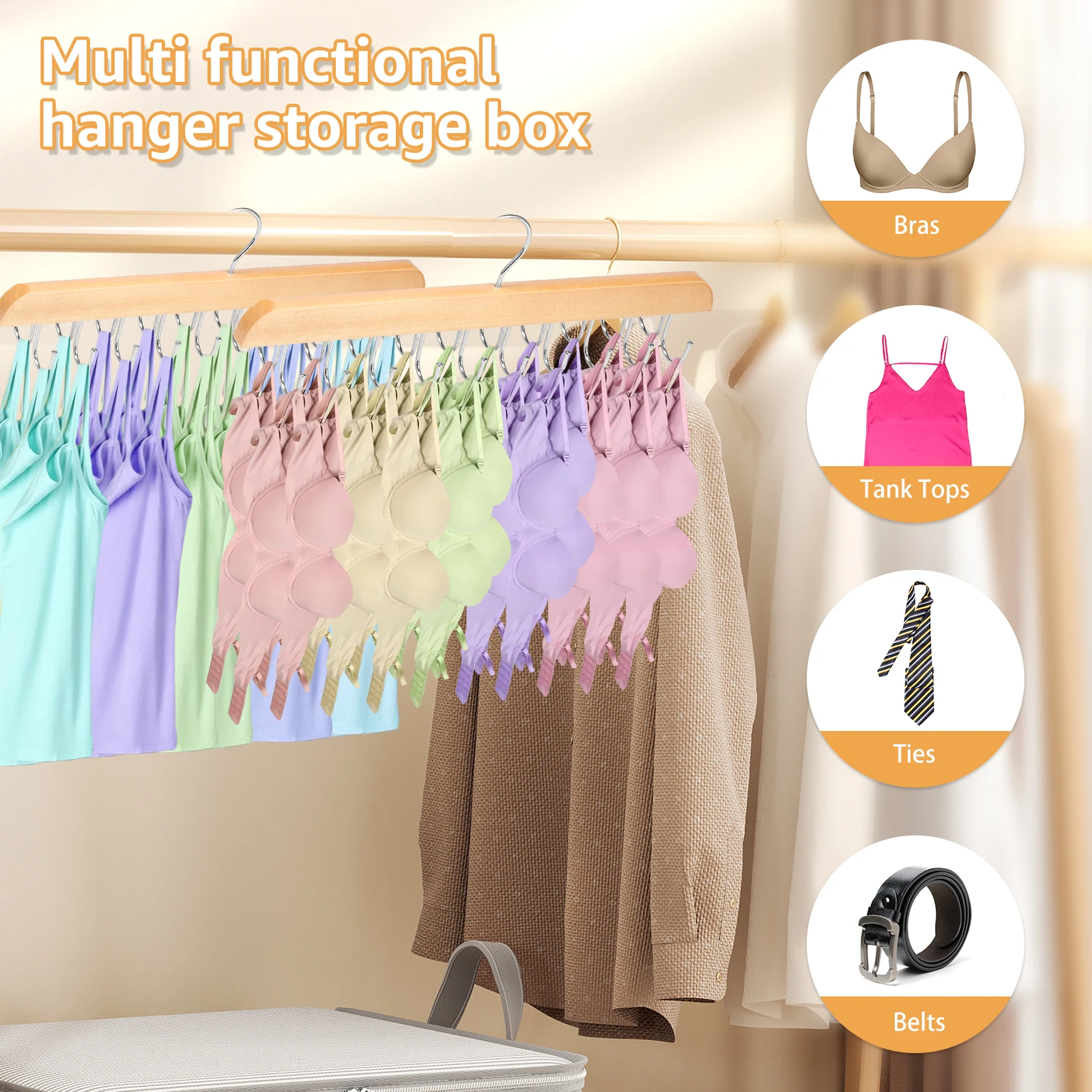 2/4 шт. вешалки для одежды 20 крючков