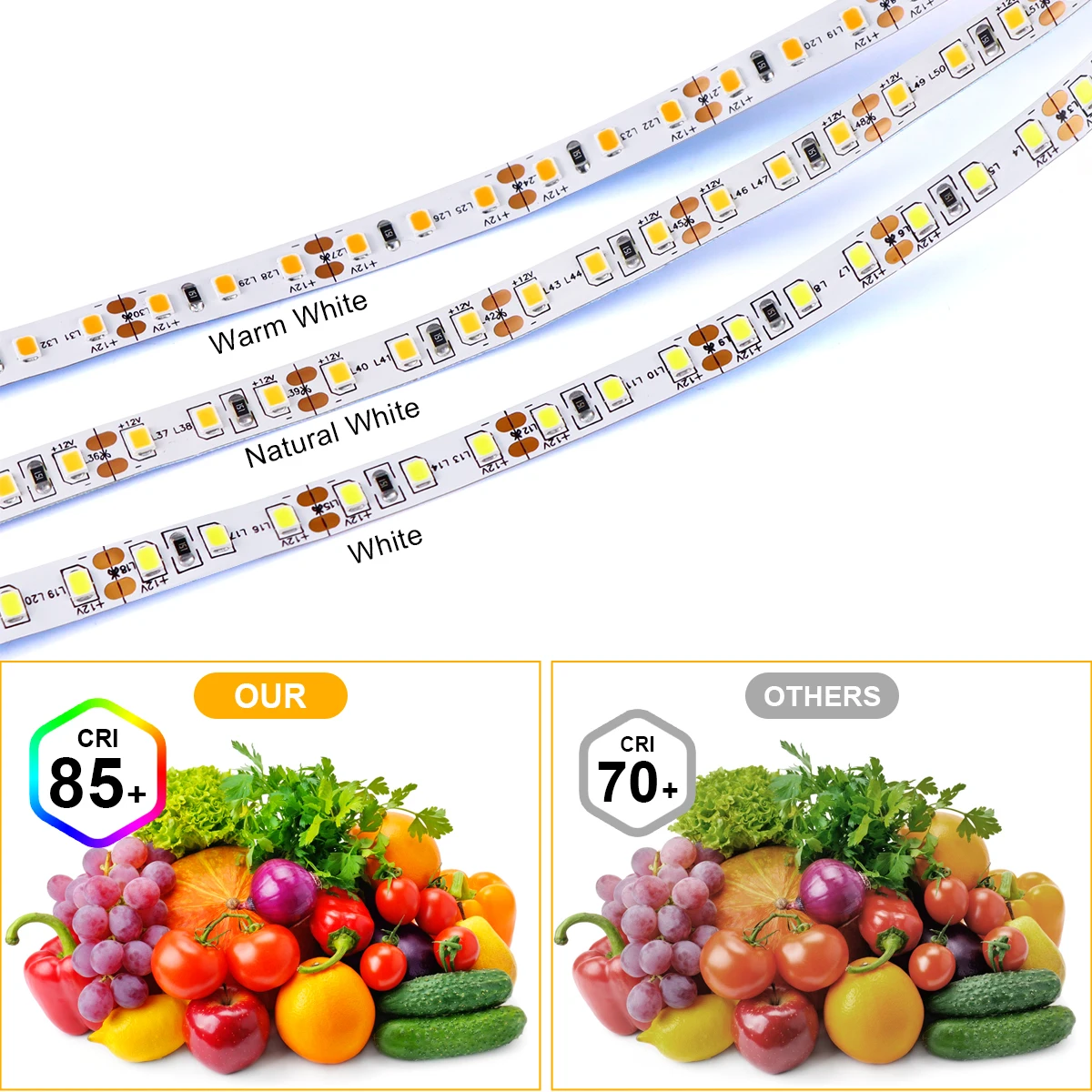 Светодиодная лента 2 м 3 5 10 фотолампа 12 В 24 120 светодиодов/м двухслойная медная