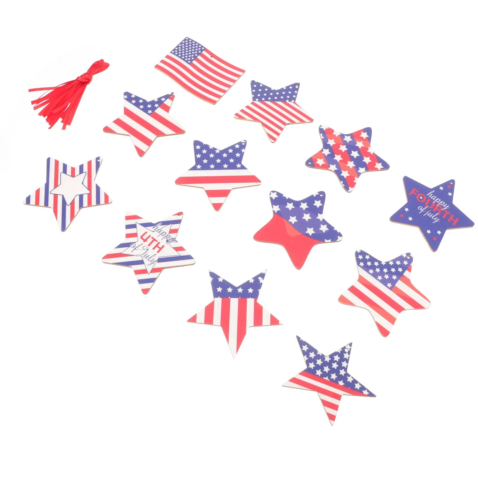 

24 шт., декоративные деревянные подвесные украшения