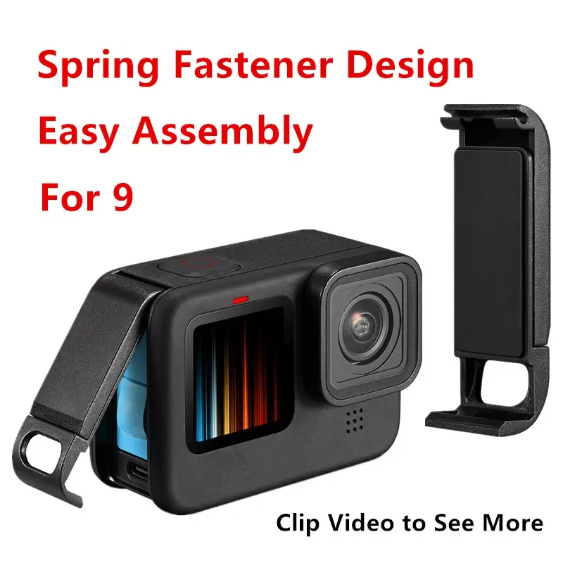 

Battery Cover for GoPro Hero 9 Black Removable Battery Lid Door Type-C Charging Port Side Case for gopro 9 Accessories