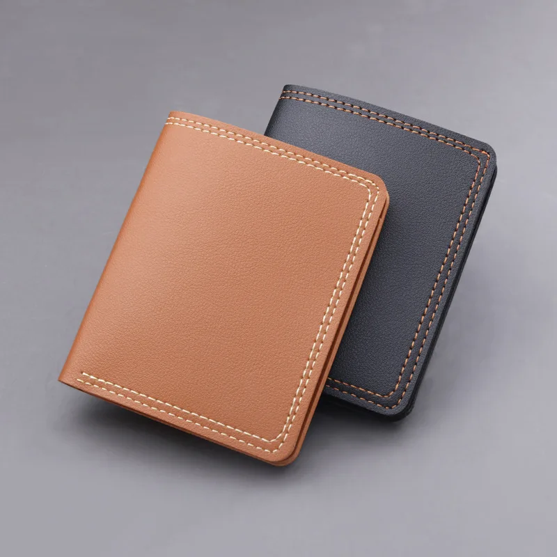 

Vintage Wallet Men Black/brown PU Leather Short Male Purse Business Card Holder Wallet Case Man 2023 Slim Money Card Bag