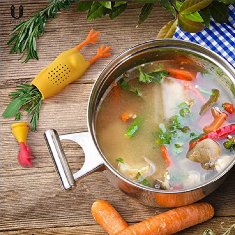 

Creative Silica Gel Environmental Protection Screaming Chicken Stew Soup Pot Soup Spice Bag Filter Soup Container Kitchen Gadget