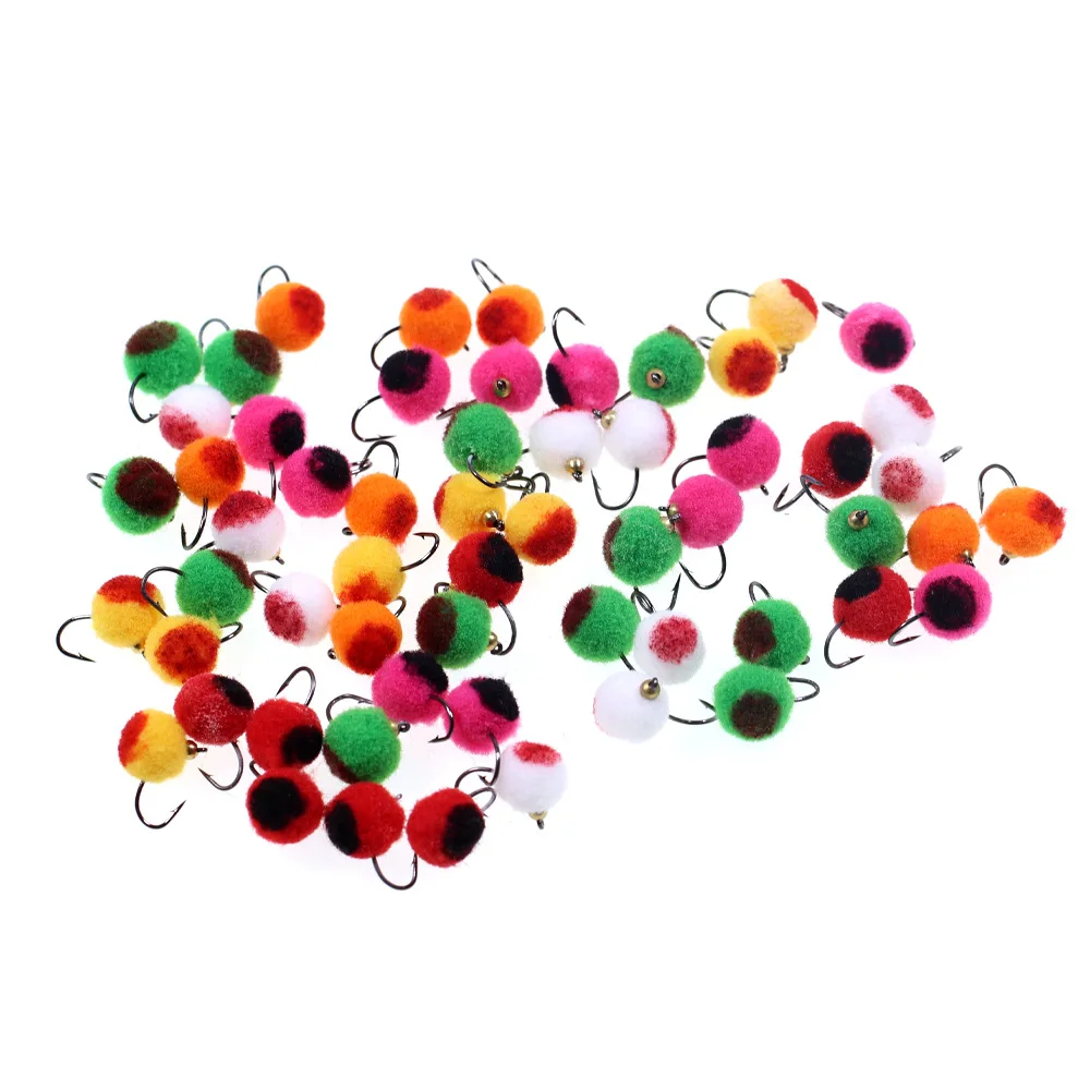 

10pcs Insect Hook Bait Trout Eye Flies Brass Bead Head Fly Fishing Flies Nymph Fishing Lure Artificial Bait