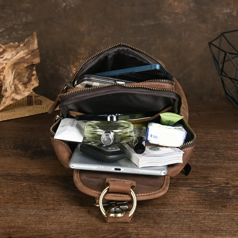 Рисунок 4 - Мужская нагрудная сумка из натуральной кожи