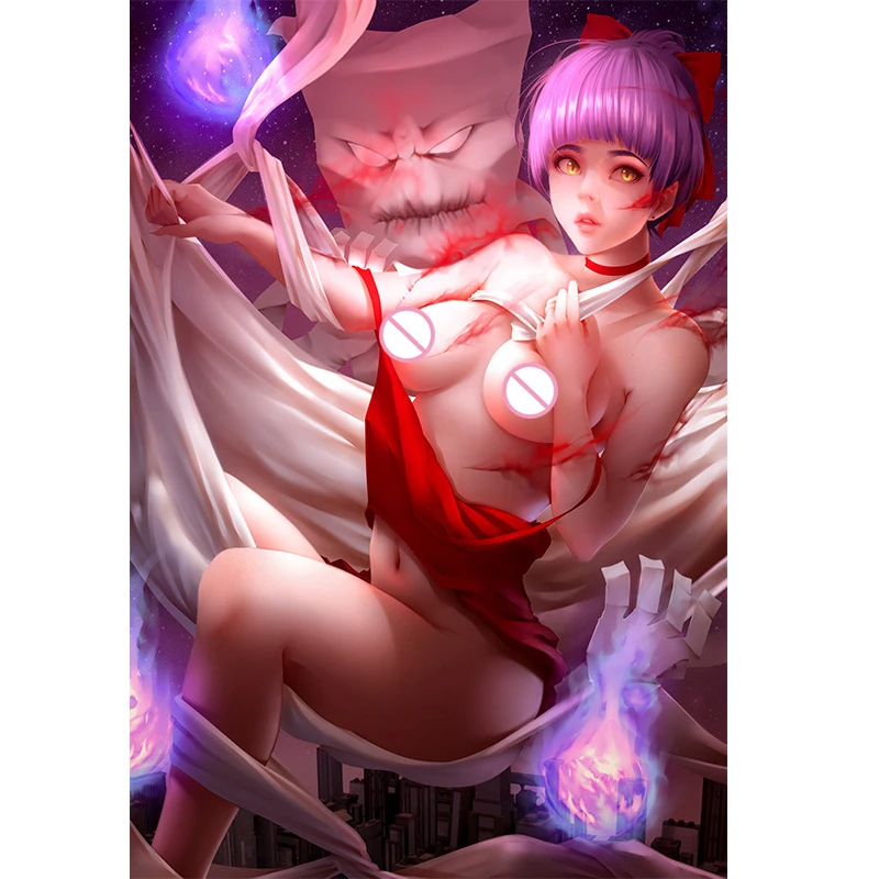 

Print Demon Ghost Catgirl Nude Sexy Girl Art Canvas Poster Customized 16x24 24x36 Inch Living Room Bedroom Home Wall Picture