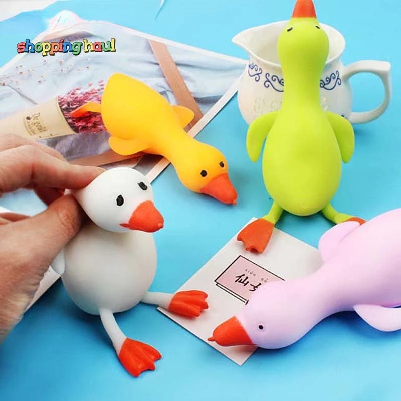 

1Pc Cute Cartoon Duck Toy Fun Ducks Stress Relief Squeeze Ball Reliever Squishy Toy Animal Antistress for Children Adult Gifts