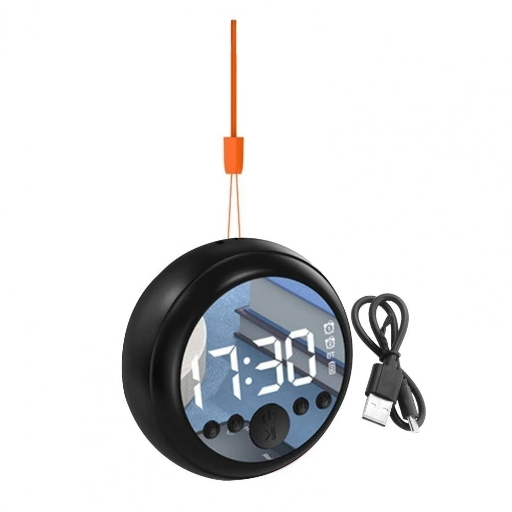 

FM Radio Wireless Speaker Bluetooth-compatible LED Alarm Clock HiFi Soundbar Speaker Wireless Loudspeaker Surprise price Fashion