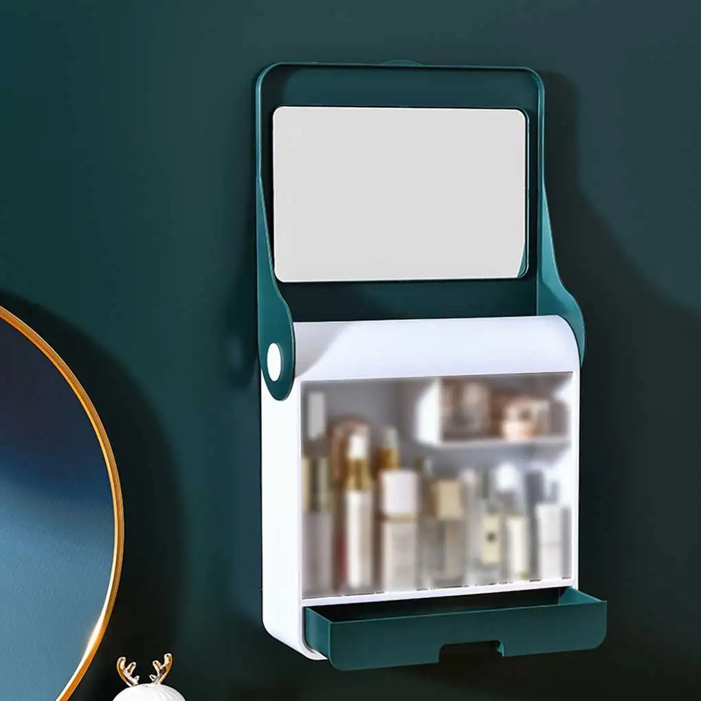 

Cosmetic Storage Box Large Capacity Wall-mounted Makeup Organizer Space Saving Waterproof Jewelry Rack Household