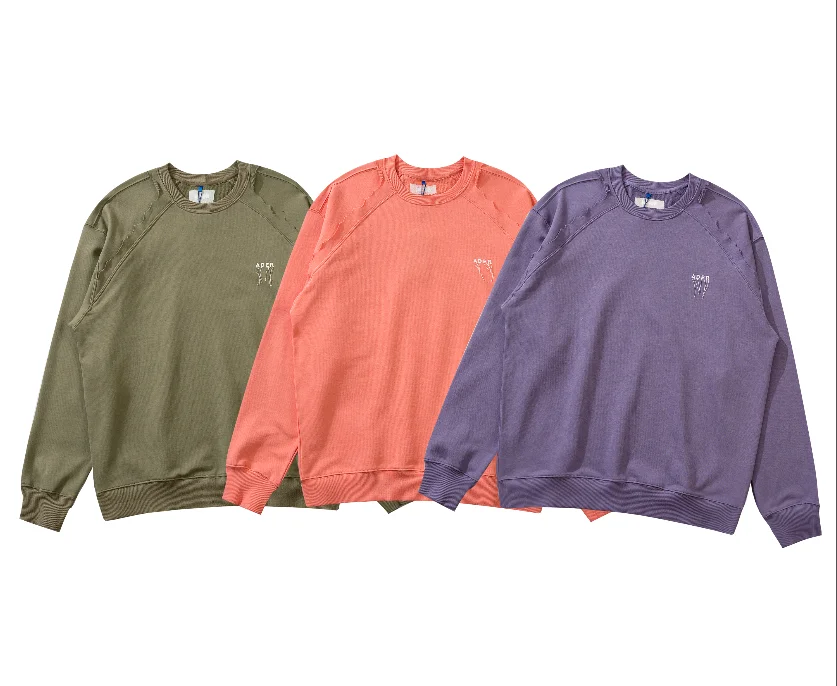 

ADER Men's and women's round neck small letter embroidery sweater