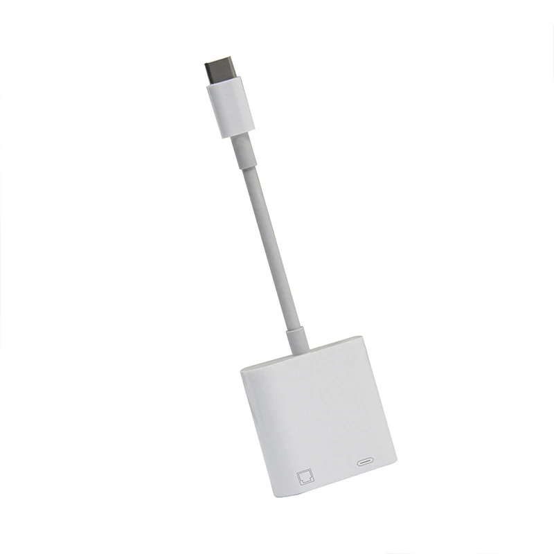 Адаптер Ethernet Type C OTG USB в RJ45 LAN проводной сетевой конвертер 100 Мб/с для планшетов