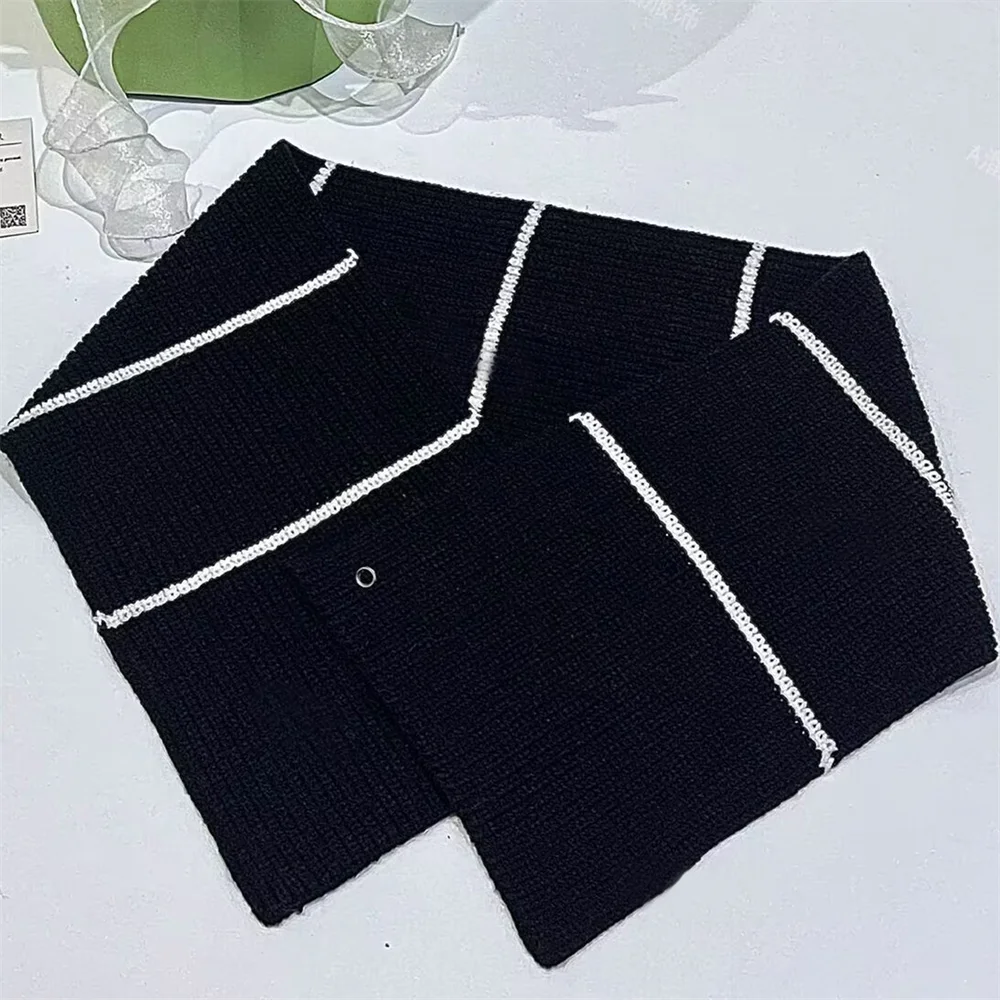 Игра Love And Deepspeace Zayne черный шарф для косплея вязаные теплые шарфы в полоску