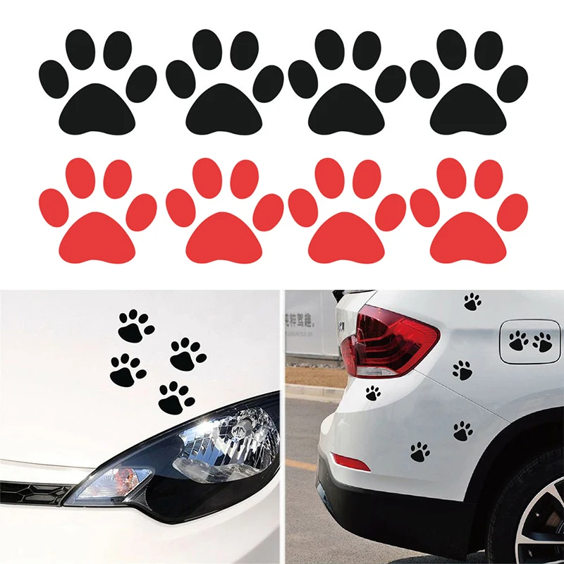 

Car Styling Sticker Cute Dog Prints Footprint Cute Cat Paw Car Sticker PVC Cat Animal Foot Print Sticker Auto Motorcycle Decor