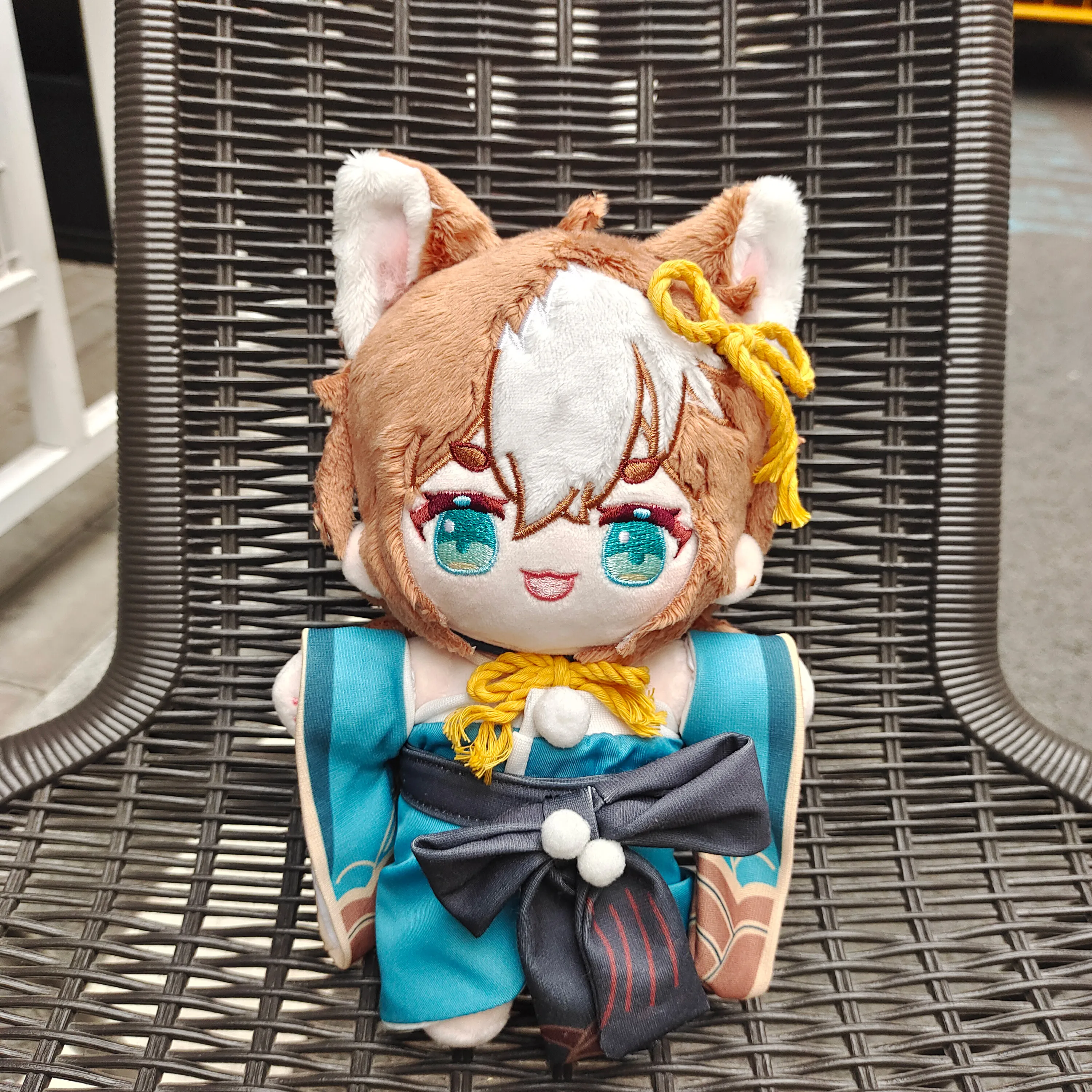 

Limit Anime Game Genshin Impact Gorou 20cm Plush Cat Ears Doll Change Clothes Costume Outfit Toy Soft Cosplay Props Fans Gift