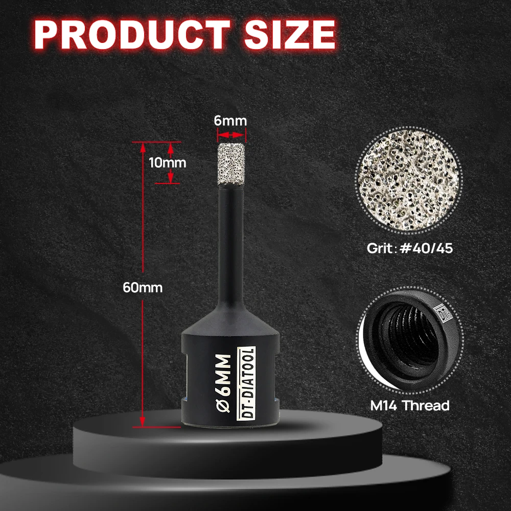 

DT-DIATOOL Алмазные коронки для сухого сверления M14 2 шт.