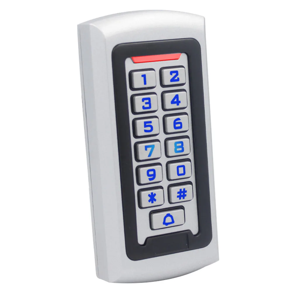 

RFID-считыватель металлический 125 кГц клавиатура контроля Доступа Автономный контроллер доступа EM4100 брелоки 2000 пользователей клавиатура с подсветкой WG26