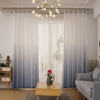 new gradient fabric curtains modern small fresh printed curtains balcony bedroom living room