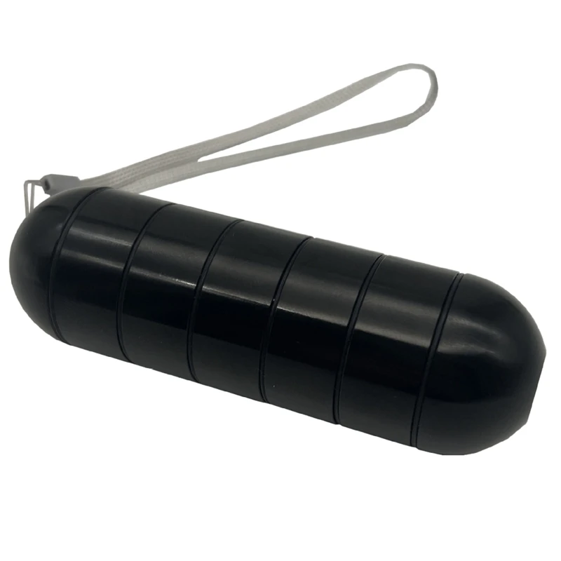 

Portable Pill Cases Metal Pocket Pill Boxes Wristlet 7 Compartment Daily Pill Container Holder for Men and Women