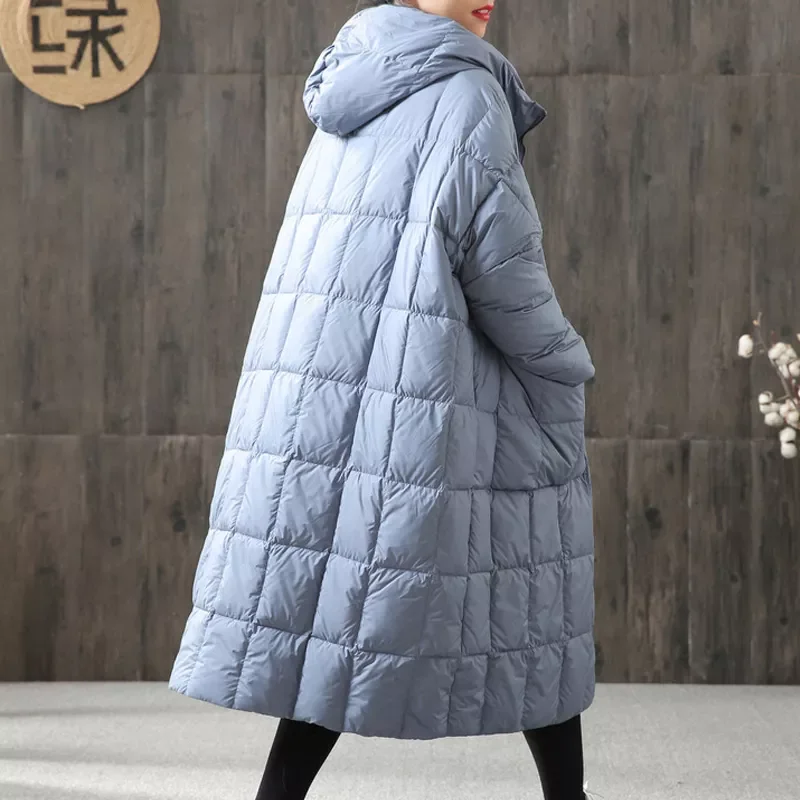 Women Loose Long Coat 90% Duck Down Jacket Winter Female Plus Size Overcoat Winter Jacket Women 2020 Stitching Hooded Parka enlarge