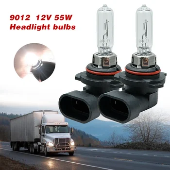 2pcs 9012 HIR2 PX22D HB4 Car HeadLight Bulb Wider Driving Vision 12V 55W Clear Halogen Headlamp Light Bulb Car Accessories 1