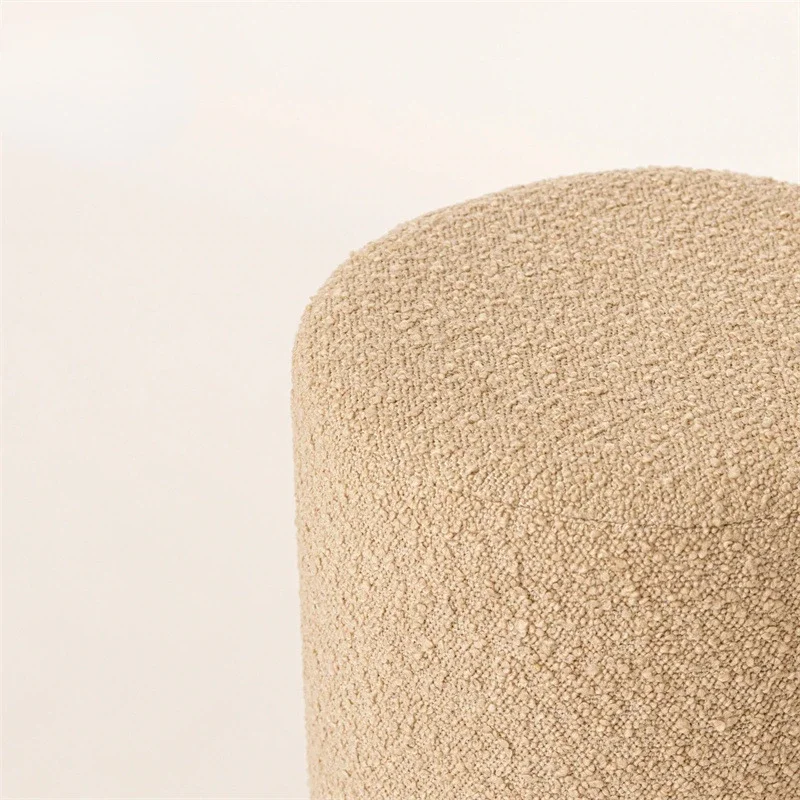 Скандинавская круглая скамейка Boucl é красная флисовая обувь ins из ягненка для