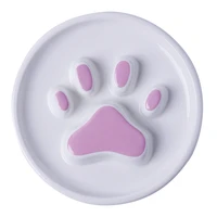 ceramic pet dog cat food bowl puppy slow down eating feeder dish plate prevent obesity choking anti overturning tray for kitten