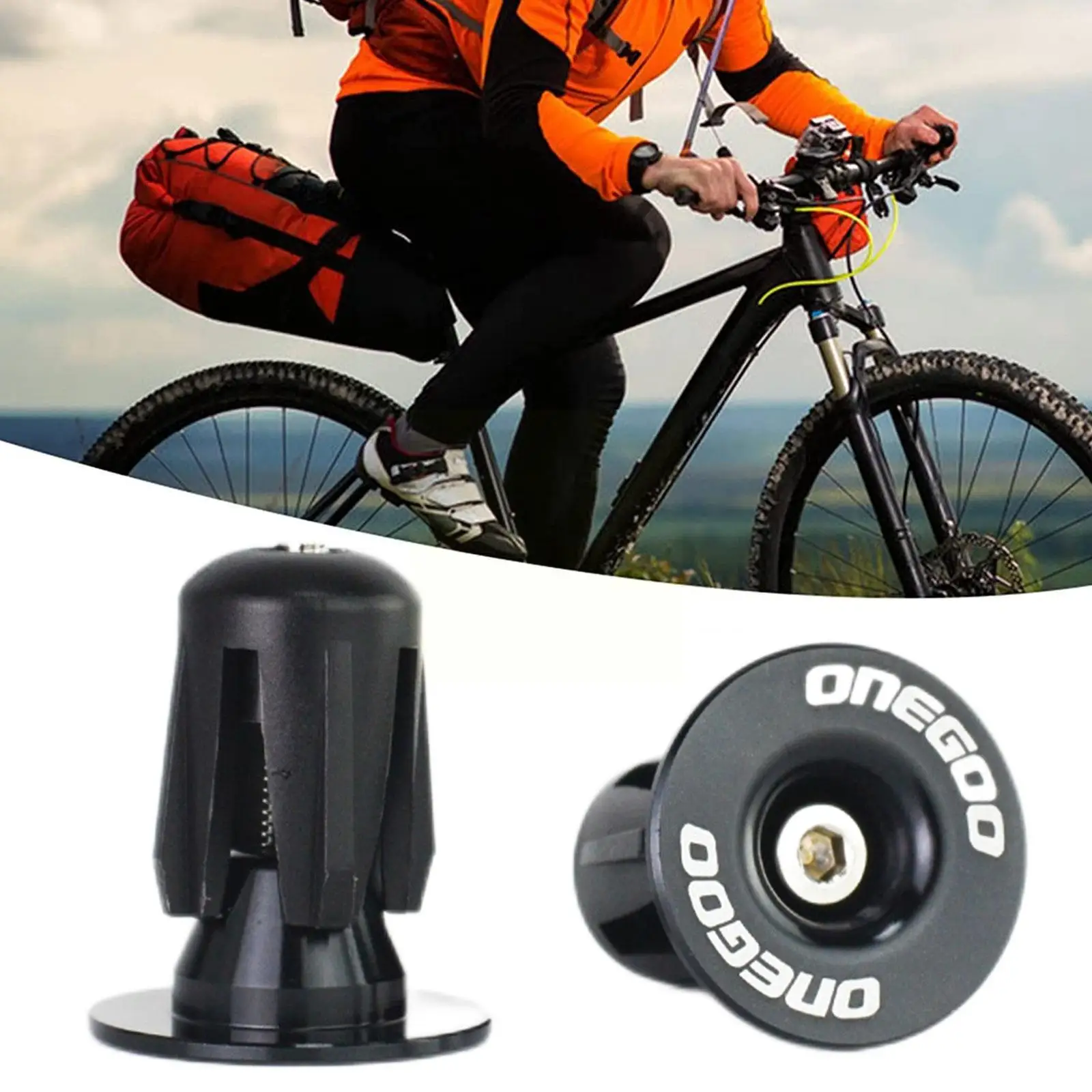 

1 Pair Mountain Bike Expansion Lock To Block Color Plug Accessories Handle Cover Bike Aluminum Grip Alloy Road Bicycle V0c5