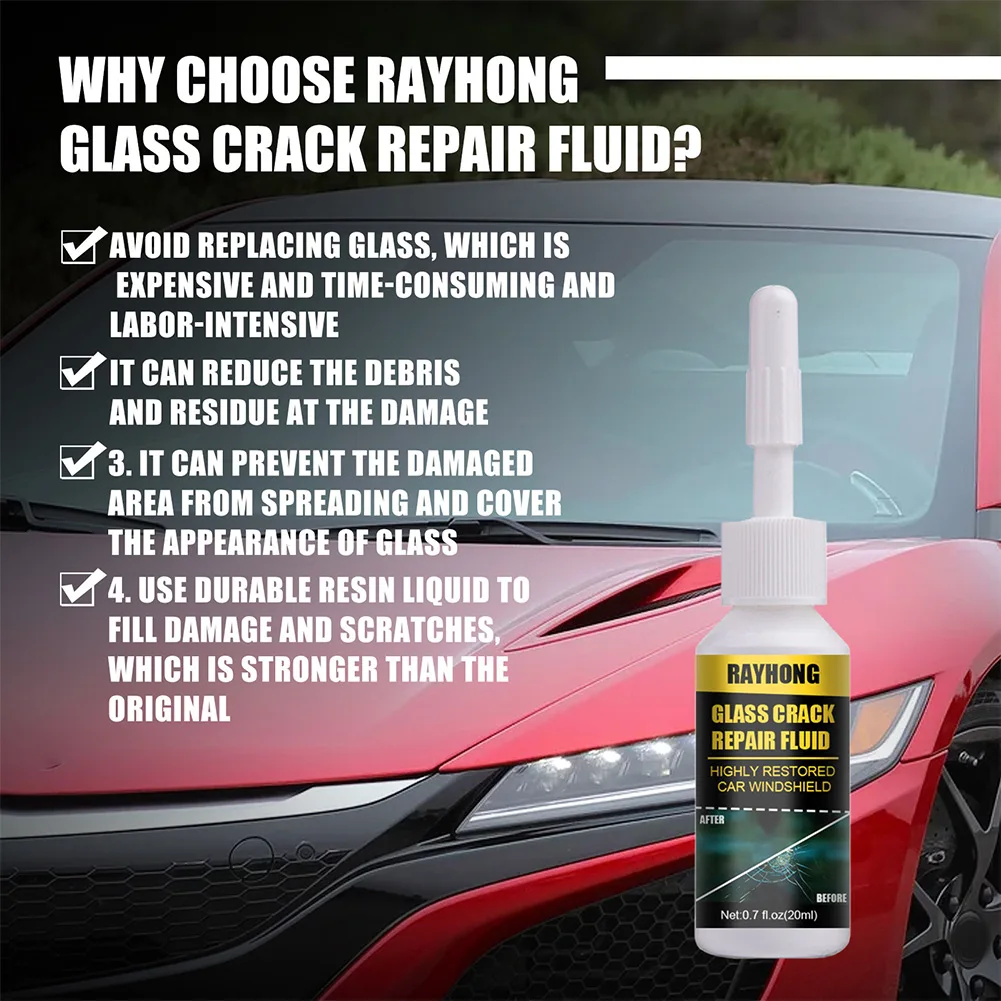 

Car Repair Fluid Car Windshield 20ml 5*Cured Films Automotive Car Crack