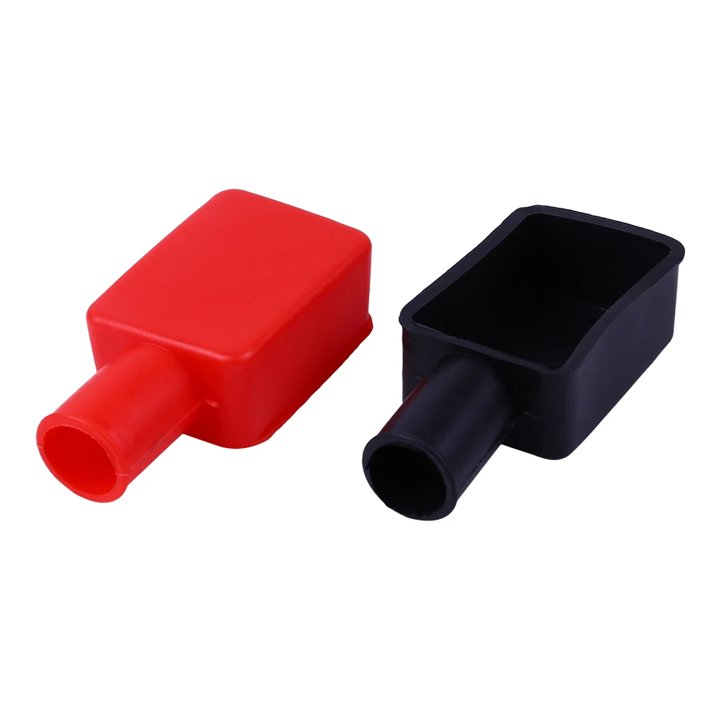 

Equipment Battery terminal cover 2pcs Auto Rubber Connector Insulating Positive Protector Cover Accessory Durable