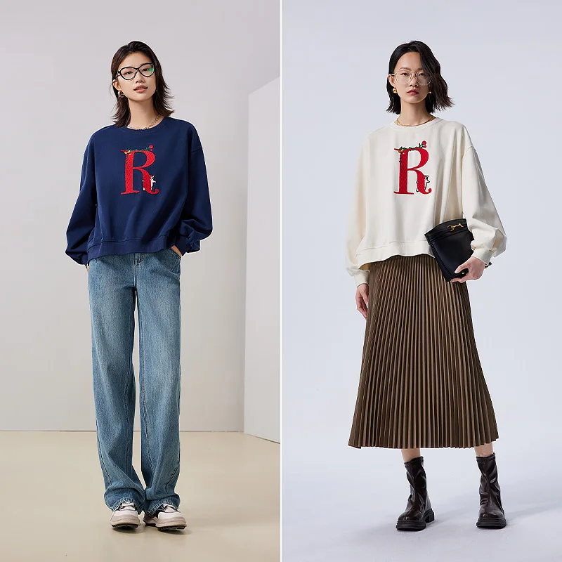 Рисунок 5 - Женский свитшот с длинным рукавом и круглым вырезом