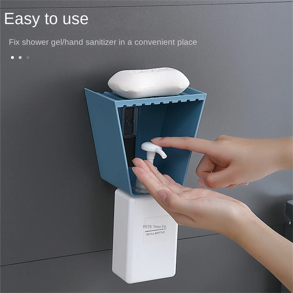 

Wall Hanger Shampoo Shelf Shelf Shampoo And Soap Two-in-one Shelf Non-perforated Rack Bathroom Storge Organizer Wall Mounted