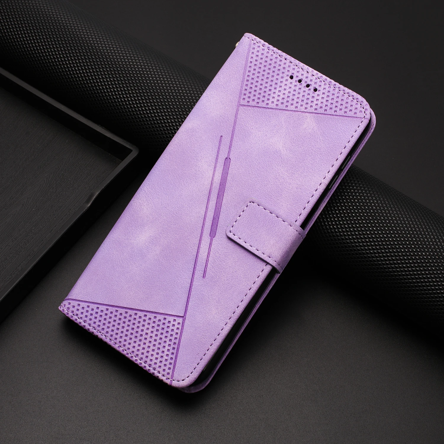 G35 G55 Case Solid Color Leather Wallet Phone Cover For Motorola Moto G85 G34 G45 E14 G04 G24 G14 Magnetic Funda