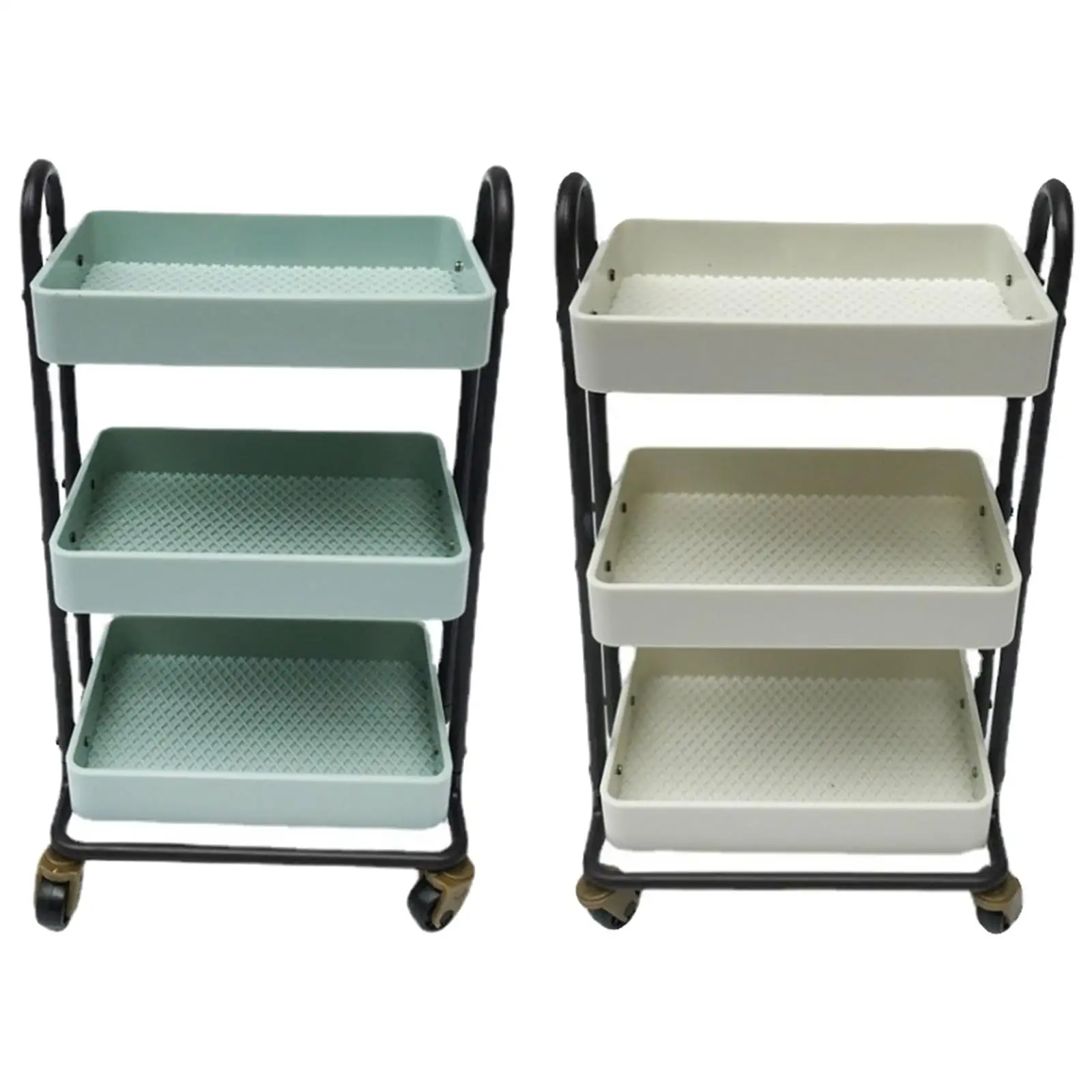 

1/6 Dollhouse , 3 Trays Utility Dining Restaurant Cart, Miniature Exquisite rack and shelf for Kitchen Decor Furniture Toys