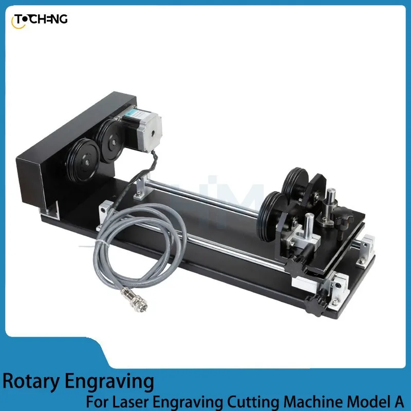 Rotary Engraving Attachment with Rollers Stepper Motors for Laser Engraving Cutting Machine Model A