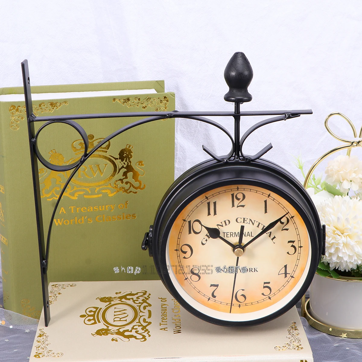 Vintage Iron Home Outdoor Round Station Large Rustic Garden 