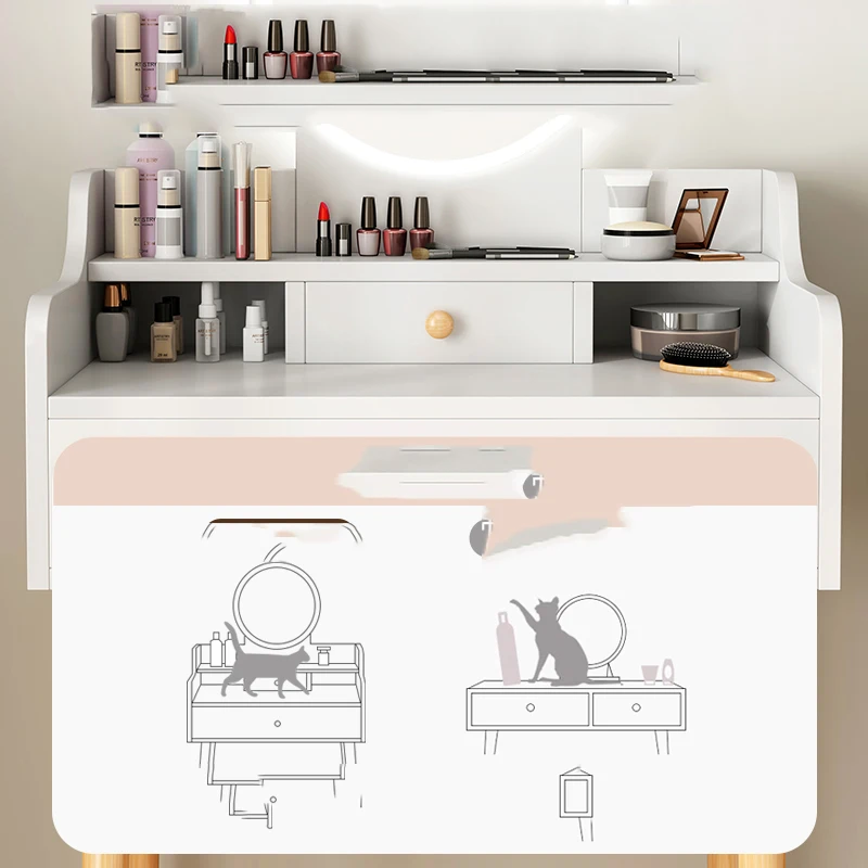 Мобильный столик для макияжа комоды изголовья туалетный комнаты Miroir набор