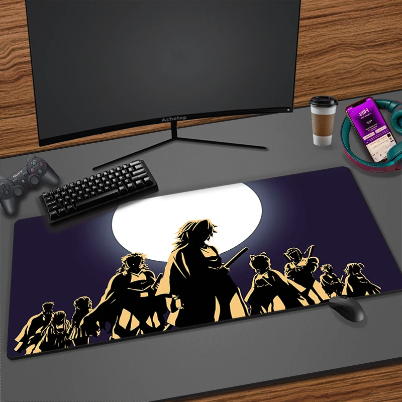 demon slayer kimetsu no yaiba large mouse pad xxl computer gaming mousepad tapis de souris anime pc gamer desk mat pad carpet free global shipping