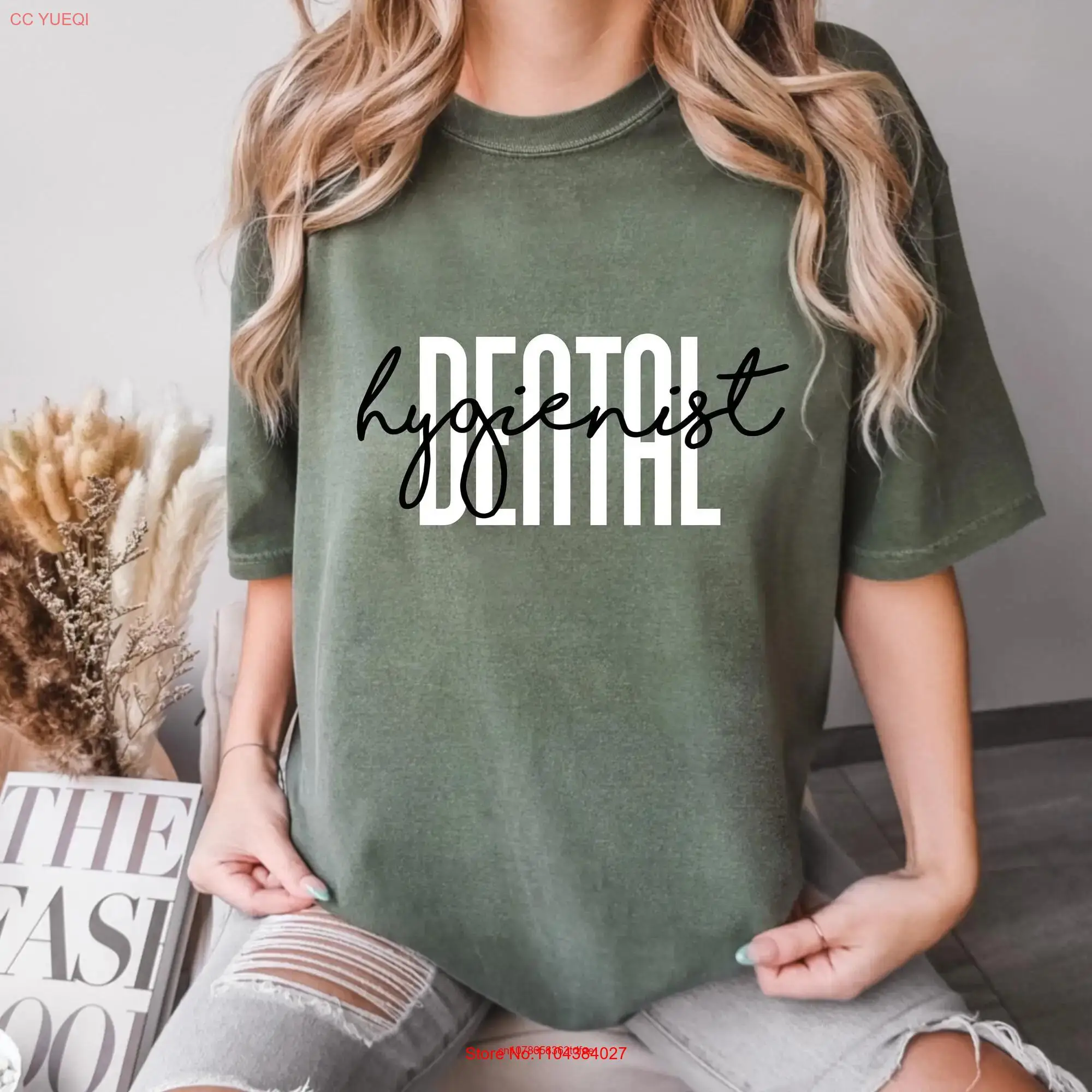 Футболка Comfort Colors Dental HygienisT AssistanT Dentist Для длинных или коротких рукавов